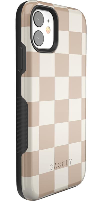 Fit Check | Neutral Checkerboard Case iPhone Case get.casely