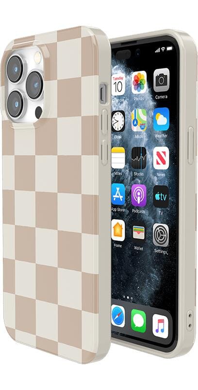 Fit Check | Neutral Checkerboard Case iPhone Case get.casely