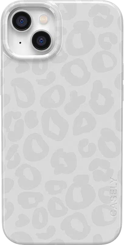 Into the Wild | White Snow Leopard Case iPhone Case get.casely Classic + MagSafe® iPhone 14 Plus 