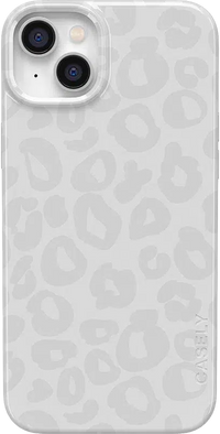 Into the Wild | White Snow Leopard Case iPhone Case get.casely Classic + MagSafe® iPhone 14 Plus 