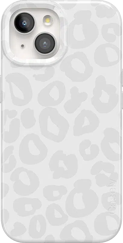 Into the Wild | White Snow Leopard Case iPhone Case get.casely Classic + MagSafe® iPhone 15 Plus 