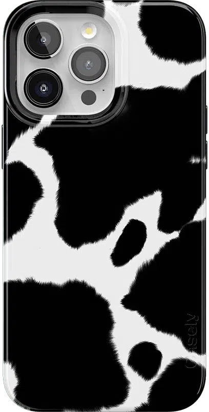 Current MOOd | Cow Print Case iPhone Case get.casely Classic + MagSafe® iPhone 15 Pro 