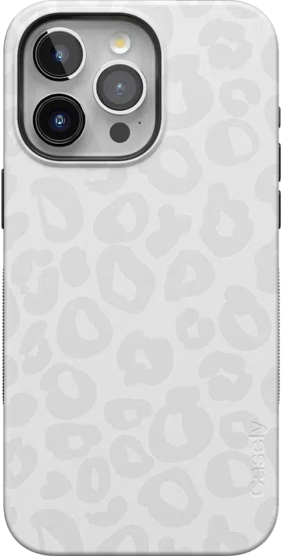 Into the Wild | White Snow Leopard Case iPhone Case get.casely Bold + MagSafe® iPhone 15 Pro Max 