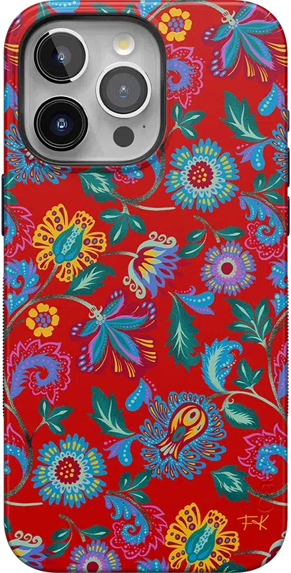 Painted Flowers | Frida Kahlo Floral Case iPhone Case get.casely Bold + MagSafe® iPhone 15 Pro 