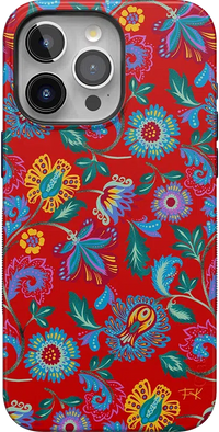 Painted Flowers | Frida Kahlo Floral Case iPhone Case get.casely Bold + MagSafe® iPhone 15 Pro 