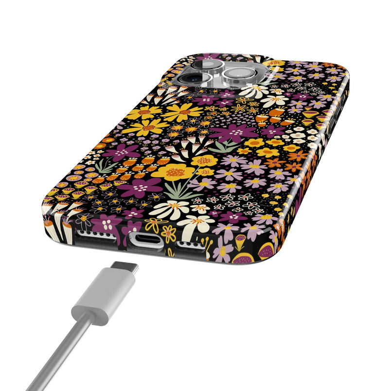 Falling for You | Plum Floral Case iPhone Case get.casely 