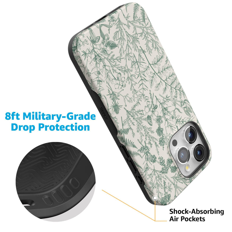 Sage Garden | Green Floral Case iPhone Case get.casely 