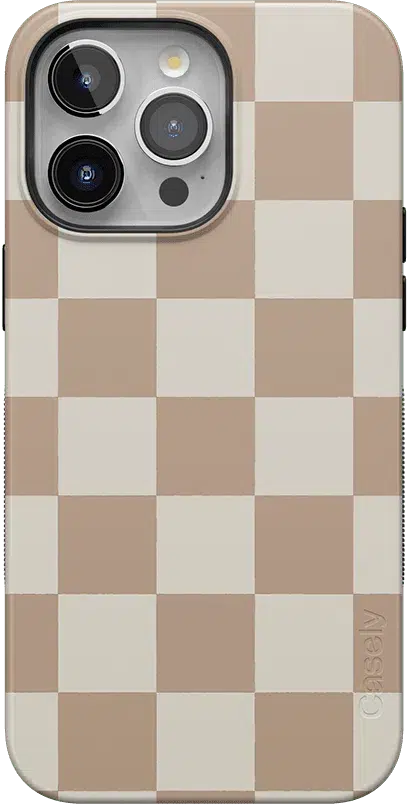 Fit Check | Neutral Checkerboard Case iPhone Case get.casely Bold + MagSafe® iPhone 15 Pro 