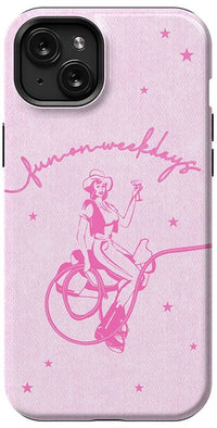 Denim Cowgirl | Fun on Weekdays Case iPhone Case get.casely Essential + MagSafe® iPhone 15 Plus 