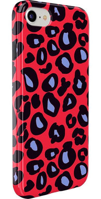 Into the Wild | Red & Blue Leopard Print Case iPhone Case get.casely 