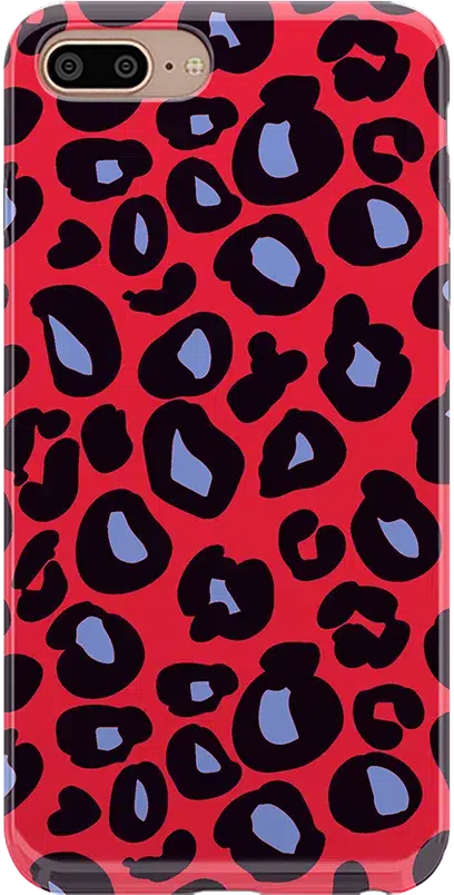 Into the Wild | Red & Blue Leopard Print Case iPhone Case get.casely Classic iPhone 6/7/8 Plus 