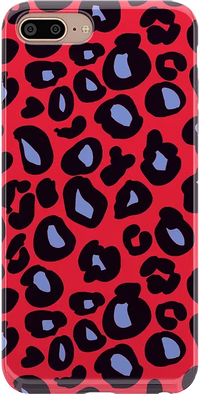 Into the Wild | Red & Blue Leopard Print Case iPhone Case get.casely Classic iPhone 6/7/8 Plus 