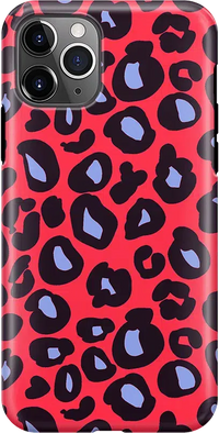 Into the Wild | Red & Blue Leopard Print Case iPhone Case get.casely Classic iPhone 11 Pro 