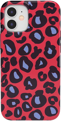 Into the Wild | Red & Blue Leopard Print Case iPhone Case get.casely Classic iPhone 12 Mini 