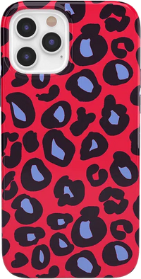 Into the Wild | Red & Blue Leopard Print Case iPhone Case get.casely Classic iPhone 12 Pro Max 