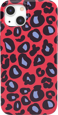 Into the Wild | Red & Blue Leopard Print Case iPhone Case get.casely 