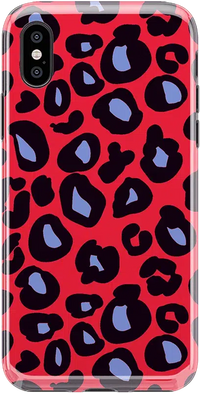 Into the Wild | Red & Blue Leopard Print Case iPhone Case get.casely Classic iPhone XS Max 