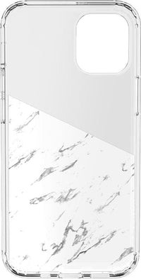 Let's Split | Half White Clear Marble Case iPhone Case get.casely 