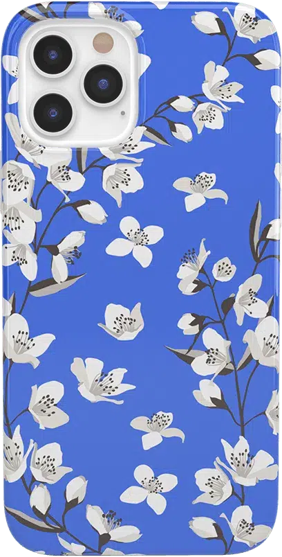 Blue Cherry Blossom Floral Iphone Case & Cover 