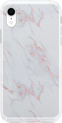 Subtle Blush | White and Pink Marble Case iPhone Case get.casely Classic iPhone XR 