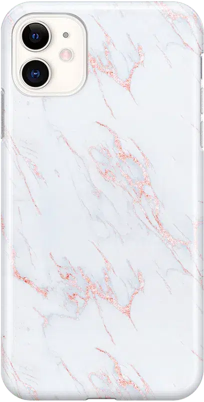 Subtle Blush | White and Pink Marble Case iPhone Case get.casely Classic iPhone 11 