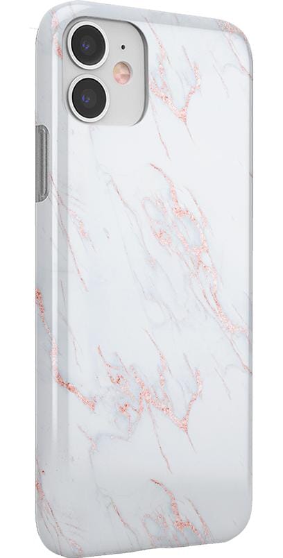 Subtle Blush | White and Pink Marble Case iPhone Case get.casely 