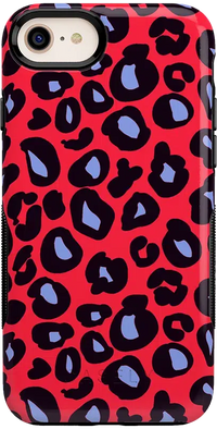 Into the Wild | Red & Blue Leopard Print Case iPhone Case get.casely Bold iPhone 6/7/8 