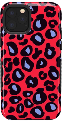 Into the Wild | Red & Blue Leopard Print Case iPhone Case get.casely Bold iPhone 11 Pro Max 