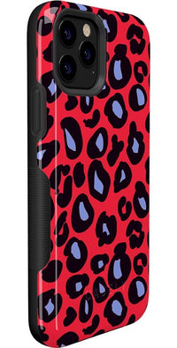 Into the Wild | Red & Blue Leopard Print Case iPhone Case get.casely 