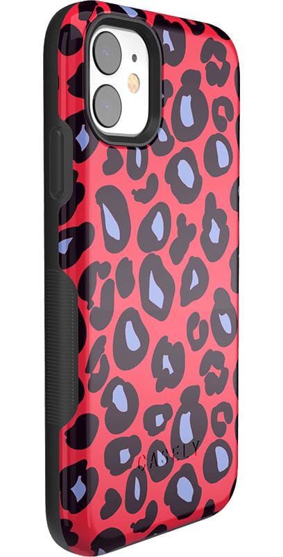 Into the Wild | Red & Blue Leopard Print Case iPhone Case get.casely 