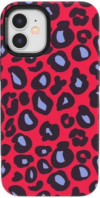 Into the Wild | Red & Blue Leopard Print Case iPhone Case get.casely Bold iPhone 12 Mini 