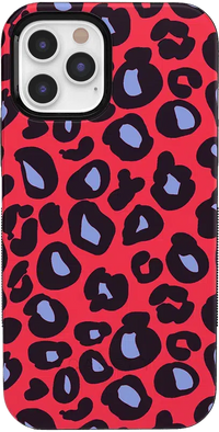 Into the Wild | Red & Blue Leopard Print Case iPhone Case get.casely Bold iPhone 12 Pro Max 