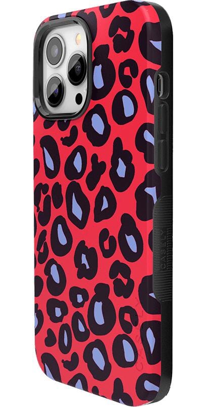 Into the Wild | Red & Blue Leopard Print Case iPhone Case get.casely 