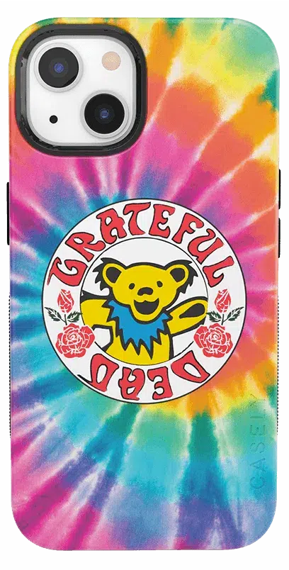 On Tour | Grateful Dead Tie Dye Sticker Case iPhone Case Grateful Dead Bold + MagSafe® iPhone 13 