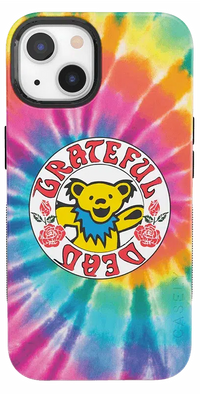 On Tour | Grateful Dead Tie Dye Sticker Case iPhone Case Grateful Dead Bold + MagSafe® iPhone 13 