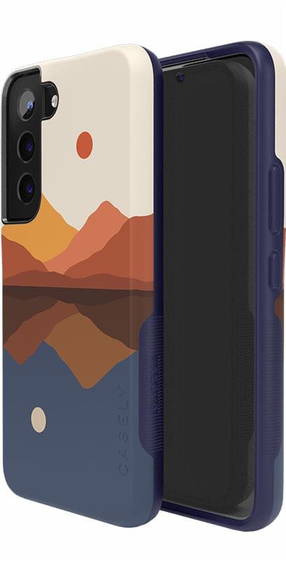 Opposites Attract | Day & Night Colorblock Mountains Samsung Case Samsung Case get.casely 