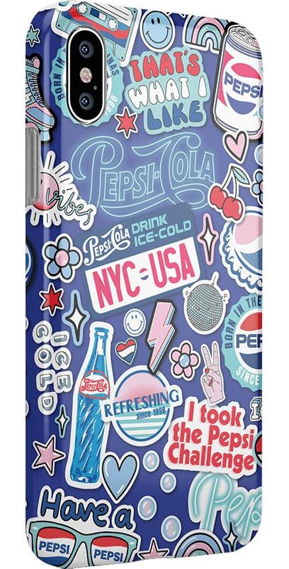 Out of the Blue | Pepsi Sticker Case iPhone Case get.casely 