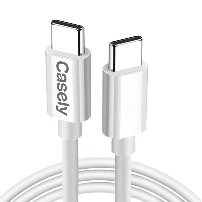 USB-C to USB-C Charging Cord 100W - White Cable Charging Cable get.casely 