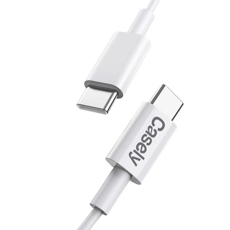 USB-C to USB-C Charging Cord 100W - White Cable Charging Cable get.casely 