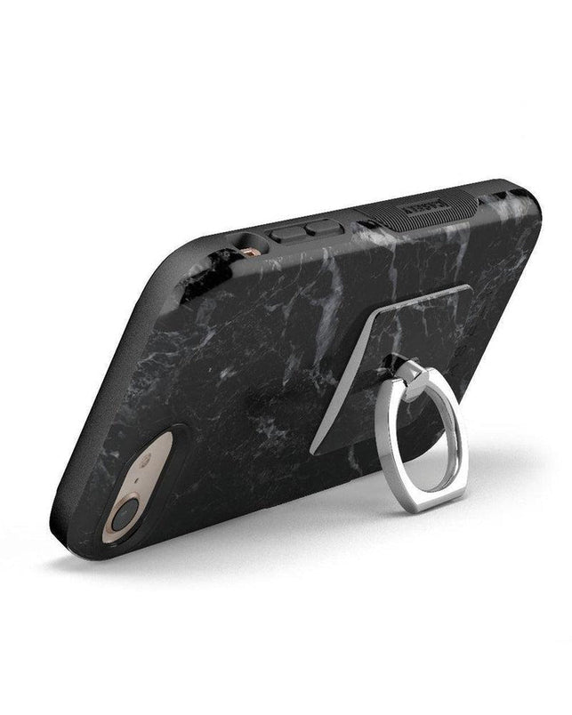 Black Pearl | Classic Black Marble Phone Ring Phone Ring get.casely 