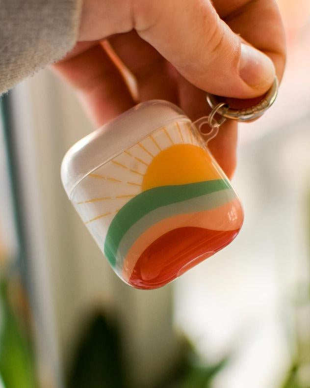 Here Comes the Sun | Colorblock Sunset AirPods Case AirPods Case get.casely 