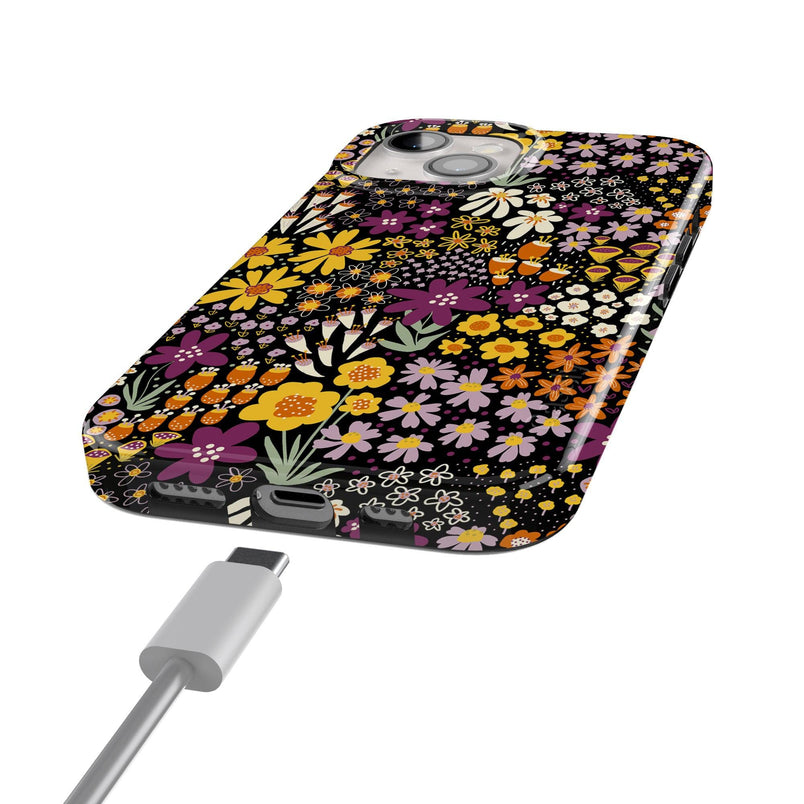 Falling for You | Plum Floral Case iPhone Case get.casely 