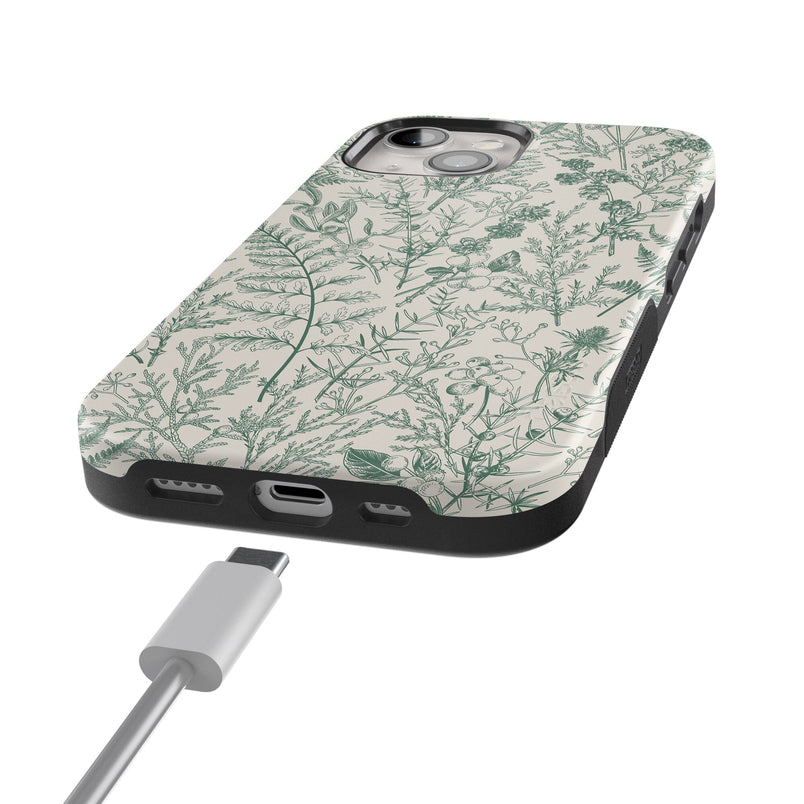 Sage Garden | Green Floral Case iPhone Case get.casely 