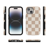 Fit Check | Neutral Checkerboard Case iPhone Case get.casely 