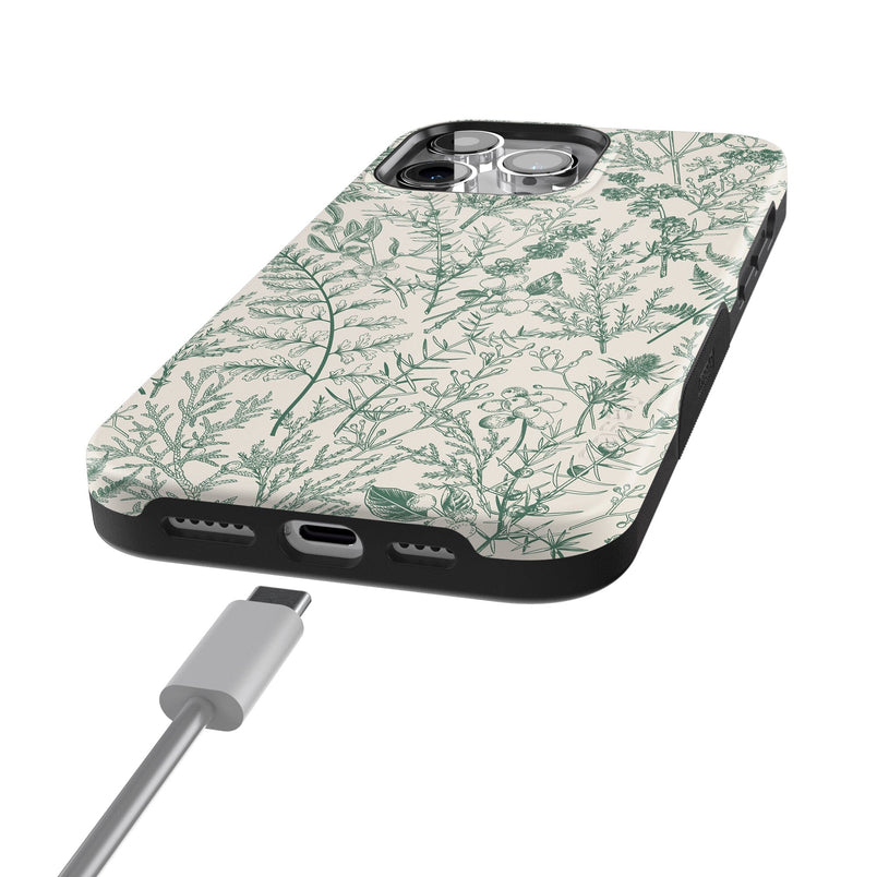 Sage Garden | Green Floral Case iPhone Case get.casely 