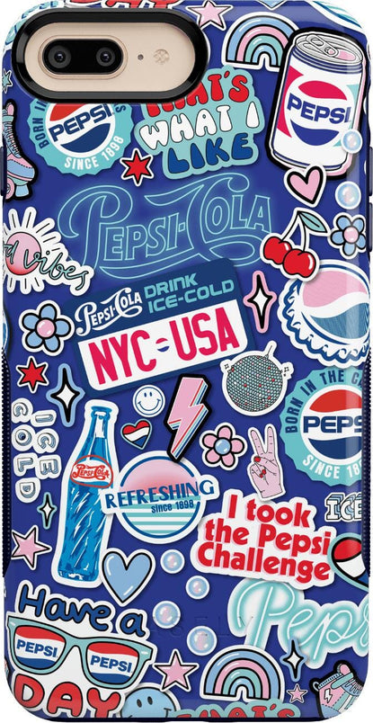 Out of the Blue | Pepsi Sticker Case iPhone Case get.casely Bold iPhone 6/7/8 Plus 