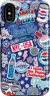 Out of the Blue | Pepsi Sticker Case iPhone Case get.casely Bold iPhone XS Max 