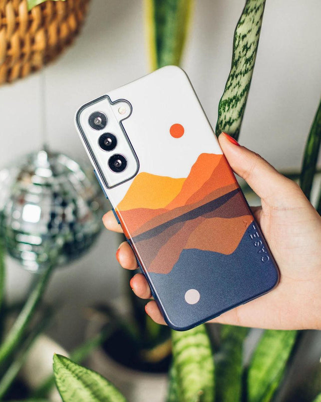 Opposites Attract | Day & Night Colorblock Mountains Samsung Case Samsung Case get.casely 