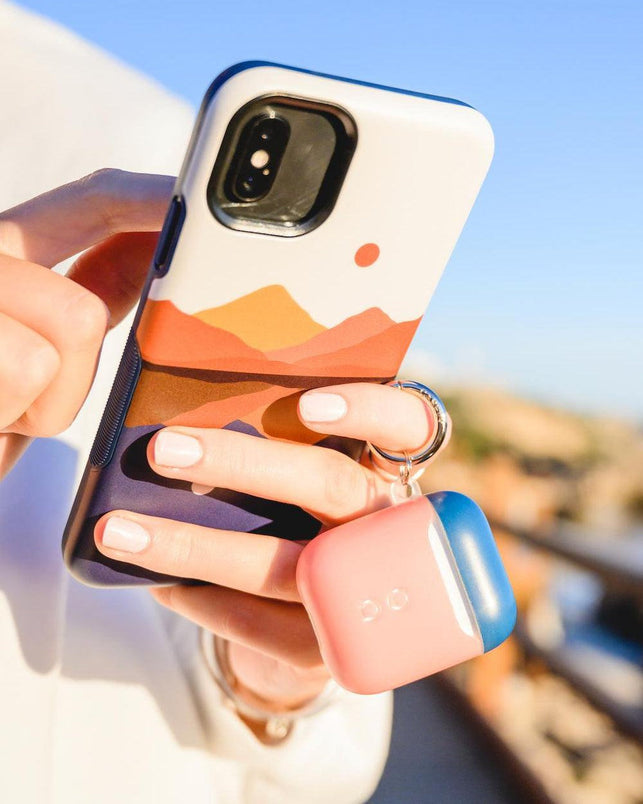 Pink & Navy Blue | Colorblock AirPods Case AirPods Case get.casely 