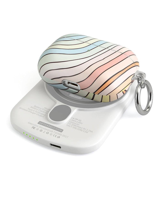 Ride The Wave | Pastel Rainbow Lined Power Pod Power Pod get.casely